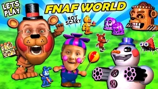 FNAF WORLD = CUTE and SQUISHY!  FGTEEV Duddy & Mike Play a Cuddly RPG Animatronics Not-Scary Game