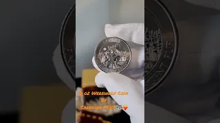 2oz Werewolf Coin, Creatures of The North series by Canadian Mint❤️‍🔥🐺 #bullion #silver #coin