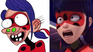 miraculous ladybug drawing meme🐞ladybug & cat noir 🐱 troll band together memes