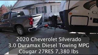 2020 Silverado 1500 Duramax Diesel Towing MPG