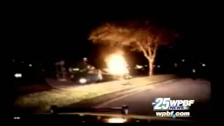 Dash cam video shows rescue from burning car