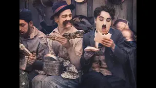 Charlie Chaplin - "Behind The Screen" in Color