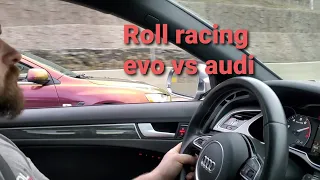 Roll race B8 S4 VS Evo X