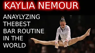 Kaylia Nemours absolutly incredible bar routine analyzed by Olympic gymnast Lance Ringnald