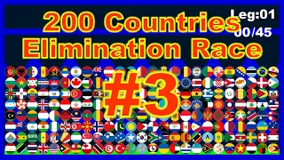 200 Countries Elimination Marble Race #3 in Algodoo | Marble Factory