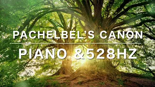 Pachelbel's Canon on piano at 528 Hz for relaxation and sleep. Forest, river and sea version