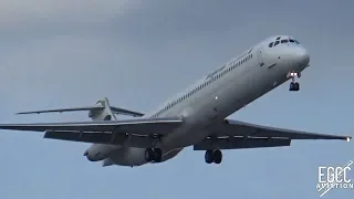 Bulgarian Air Charter MD-82 Landing at Manchester Airport