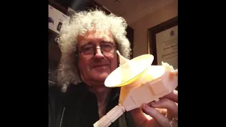 Brian May with New Horizons 3-D printed model 16/04/2019
