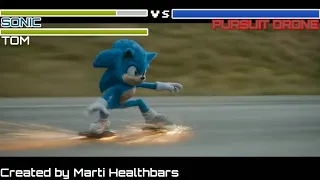 100 SUBS SPECIAL|Sonic and Tom vs Drones with healthbars (Highway chase)|Sonic the Hedgehog (2020)