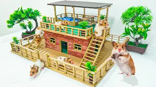 Build Dream House for Rescue Hamster   DIY Mini Brick Hamster House Maze