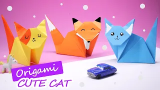 Easy origami Cute Cat, Fox || How to make paper cat, fox