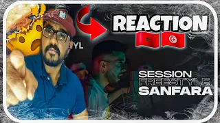 ردة فعل مغربي🇲🇦🇹🇳Sanfara - SESSION FREESTYLE (BY VINYL REACTION