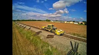 Track Work Replacing Railroad Ties on the CSX CE&D Sub 2021