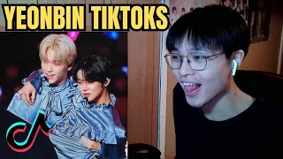 a gay reacts to TXT YEONBIN TIKTOKS (YEONJUN and SOOBIN)