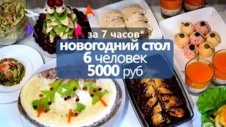 за 7 часов: НОВОГОДНИЙ СТОЛ на 5000 РУБ 🎄 на 6 ЧЕЛОВЕК