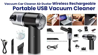 Vacuum Car Cleaner Air Duster Wireless Rechargeable Home Pet Hair Vacuum with Powerful Cyclonic Port