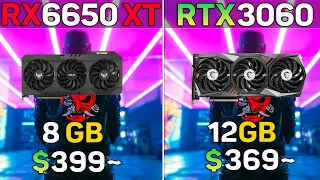 RX 6650 XT vs RTX 3060 - 10 Games Test