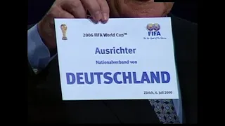 Deutschland wird Gastgeber der WM 2006 (06.07.2000)