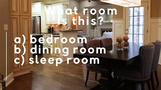 Rooms in a House ESL Game + Free Worksheets | Beautiful Guessing Game