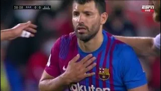 El Kun Agüero sale del partido