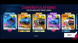 Asphalt 9 Tuatara BoS packs opening