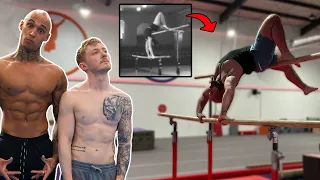 Male Gymnasts Try 1950s Women's Uneven Bars!