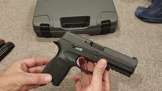 Tabletop review of a Sig P320 Full Size