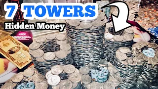 7 TOWERS IN SLOW MO Inside The High Limit Coin Pusher Jackpot WON MONEY ASMR