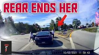 Road Rage,Carcrashes,bad drivers,rearended,brakechecks,Busted by copsDashcam caught|Instantkarma#108