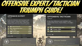 Offensive Expert & Tactician Triumph Guide! (Destiny 2 Shadowkeep)