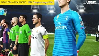 PES 2019 | Barcelona vs Real Madrid | Final UEFA Champions League [UCL] | Hazard to Real Madrid