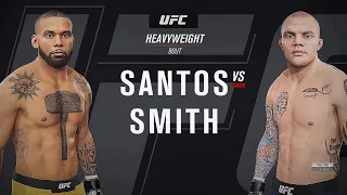 Thiago Santos Vs. Anthony Smith : EA Sports UFC 4 Gameplay (EA Access 10 Hour Trial) (PS4)