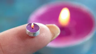 Making real miniature tea light candle | Dollhouse miniatures