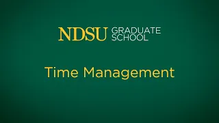 Time Management in Graduate School