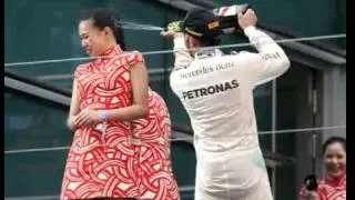 Lewis Hamilton Criticised For Spraying Hostess With Champagne At Chinese Grand Prix 2015