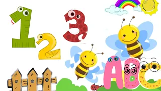 How to write alphabets and numbers | learning video for toddlers | learn with me | A for apple