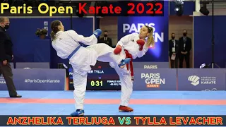 ANZHELIKA TERLIUGA VS TYLLA  LEVACHER | FINAL FEMALE KUMITE -55 KG | PARIS OPEN KARATE 2022 | WKF