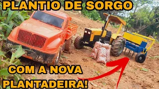 PLANTIO DE SORGO COM A NOVA PLANTADEIRA!!!🌾🌱