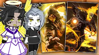 Hazbin Hotel Angels React To Ghost Rider+Scorpion | Gacha react