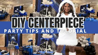 DIY 3 LAYER OSTRICH FEATHER CENTERPIECE TUTORIAL OSTRICH |EVENT PLANNING TIPS| DECORATE WITH ME