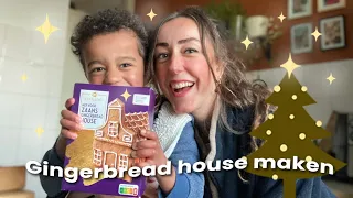 LEKKER UITSLAPEN, POGING GINGERBREAD HOUSE MAKEN & PIZZA ETEN | VLOGMAS #18  | Zeg Maar Mich