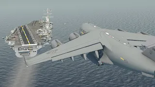 C-17 Pilot Was Praying When Emergency Landing On Aircraft Carrier | X-Plane 11