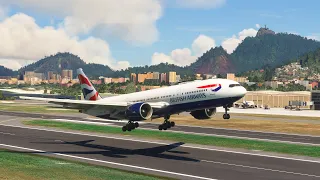 Самая опасная посадка!! Боинг 777 British Airways в аэропорту Рио-де-Жанейро MFS2020