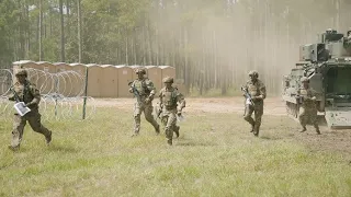 slow motion video footage of U.S. Army Best Squad Competition