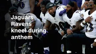 Ravens, Jaguars kneel during national anthem