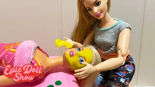 I DON'T FEEL PRETTY! Funny Barbie Makeover Story