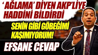 Ağlama diyen AKP'liye efsane cevap! 'Senin gibi göbeğimi kaşımıyorum!'