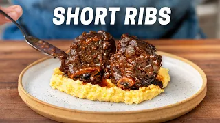 BETTER Braised Beef Short Ribs (w. Creamy Polenta)