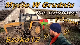 Mycie rozsiewacza i Ursusa w grudniu [Vlog#219] Dzień Szoka :)