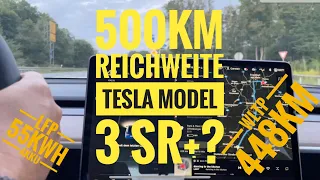 500km Hypermiling mit Tesla Model 3 SR+ 55kWh MiC LFP ist das möglich? Wieviel Reichweite ist real?